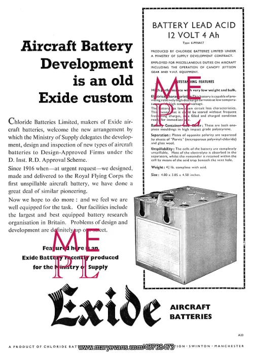 : Exide Aircraft Batteries : Exide Aircraft Batteries
