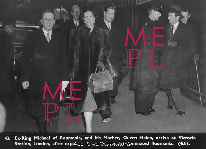 : Exiled King Michael of Romania and Queen Helen : Exiled King Michael of Romania and Queen Helen