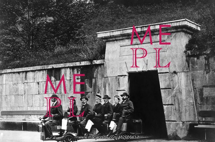 : Exit from the Berchtesgaden salt works, around 1890 : Exit from the Berchtesgaden salt works, around 1890