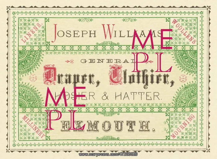  : EXMOUTH DRAPER'S CARD