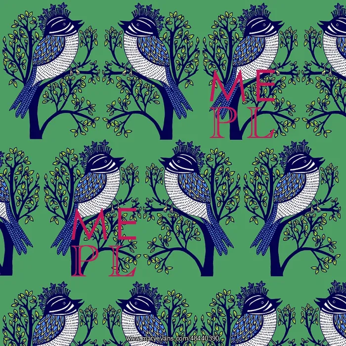  : Exotic birds perching on trees