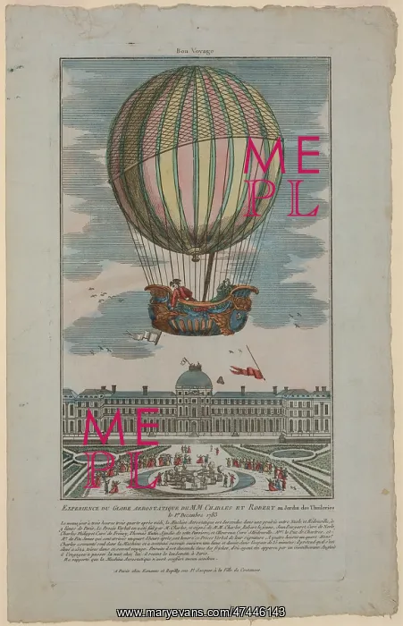 : Experience du globe aerostatique du MM. Charles et Robert au : Experience du globe aerostatique du MM. Charles et Robert au