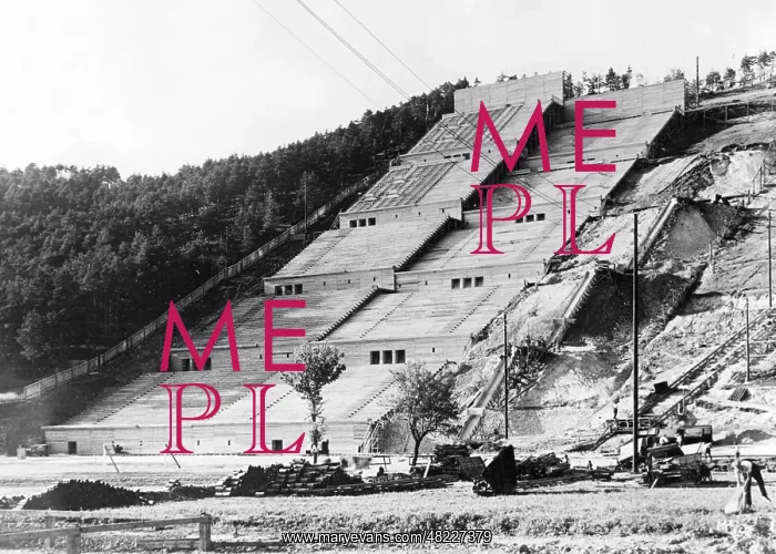 : Experimental grandstand for the Deutsches Stadion (Germa : Experimental grandstand for the Deutsches Stadion (Germa