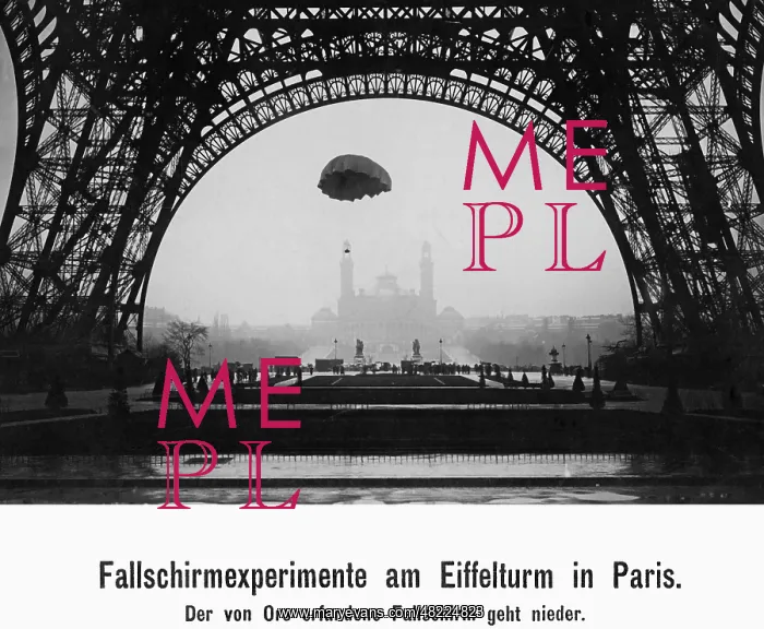 : Experiments with a parachute on the Eiffel Tower, 1913 : Experiments with a parachute on the Eiffel Tower, 1913