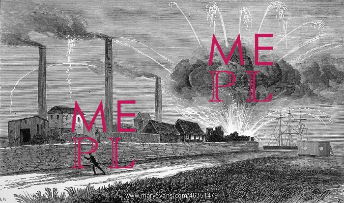 : Explosion at a rocket factory at Woolwich Arsenal 1883 : Explosion at a rocket factory at Woolwich Arsenal 1883