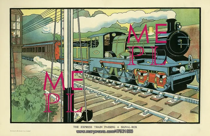 : The Express Train passing a signal-box : The Express Train passing a signal-box