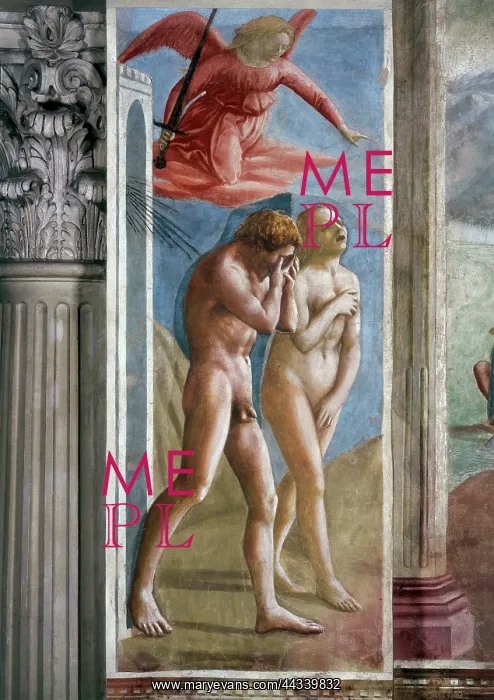 : Expulsion from Paradise, fresco by : Expulsion from Paradise, fresco by