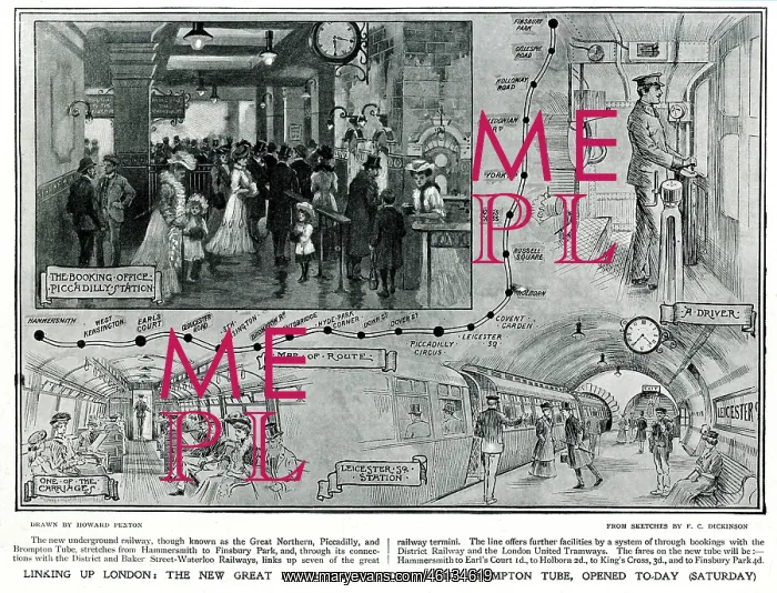 : Extension of London Underground railway 1906 : Extension of London Underground railway 1906