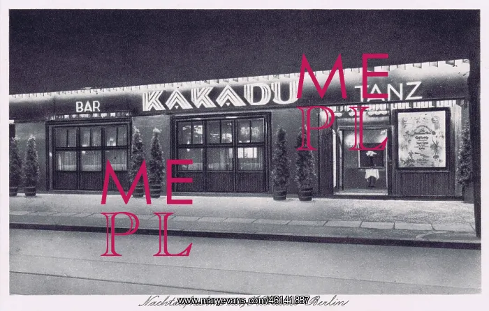 : Exterior of the Kakadu bar, Berlin, 1920s : Exterior of the Kakadu bar, Berlin, 1920s