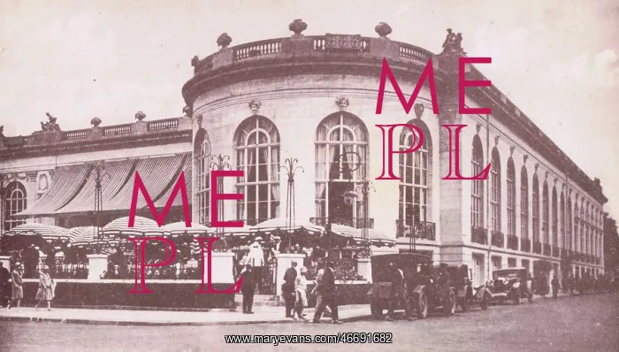 : The exterior of the Restaurant des Ambassadeurs, part of the : The exterior of the Restaurant des Ambassadeurs, part of the