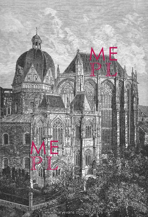 : Exterior view of Aachen Cathedral, Germany : Exterior view of Aachen Cathedral, Germany