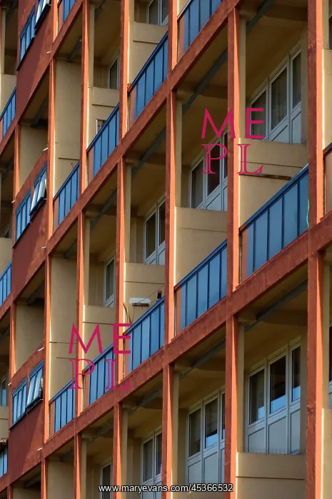 : Exterior view of the block of flats, north of : Exterior view of the block of flats, north of