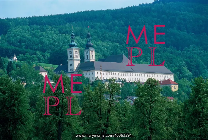 : Exterior view of the Cisterciane monastery Schlierbach : Exterior view of the Cisterciane monastery Schlierbach