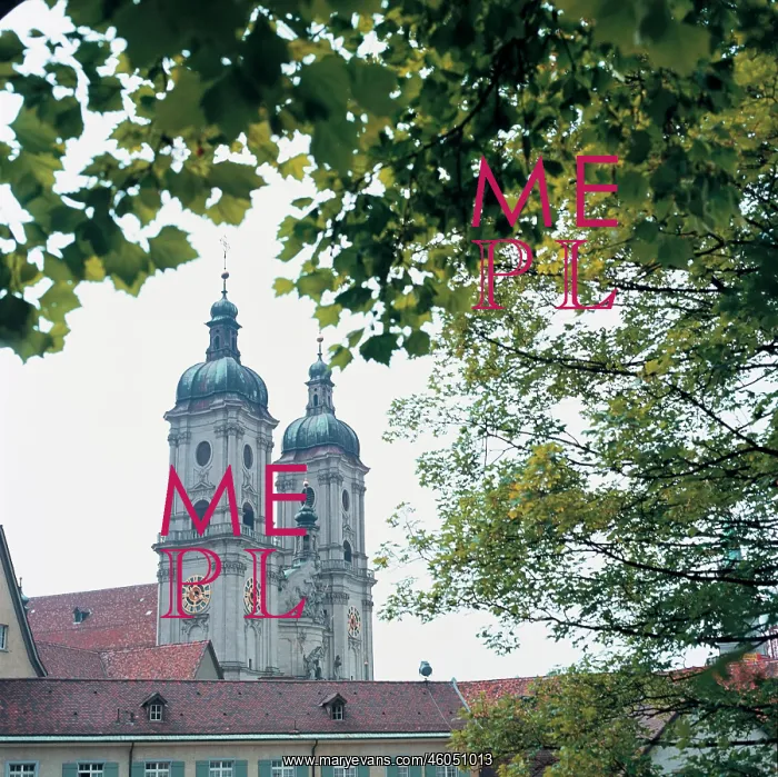 : Exterior view of the minster Saint Gallen : Exterior view of the minster Saint Gallen