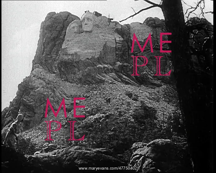 : External Shot of Mount Rushmore Under Construction : External Shot of Mount Rushmore Under Construction