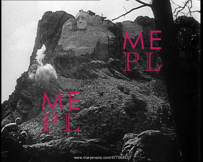 : External Shot of Mount Rushmore Under Construction : External Shot of Mount Rushmore Under Construction