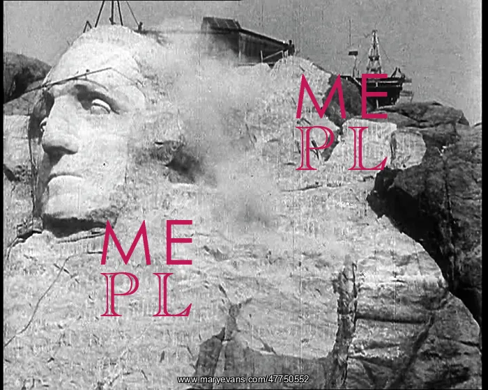 : External Shot of Mount Rushmore Showing a Sculpture : External Shot of Mount Rushmore Showing a Sculpture