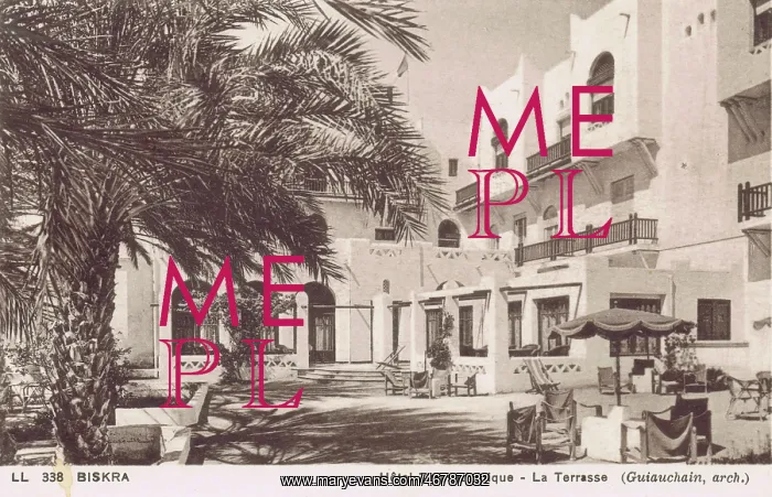 : External view of the Hotel Transatlantique with its terrace : External view of the Hotel Transatlantique with its terrace