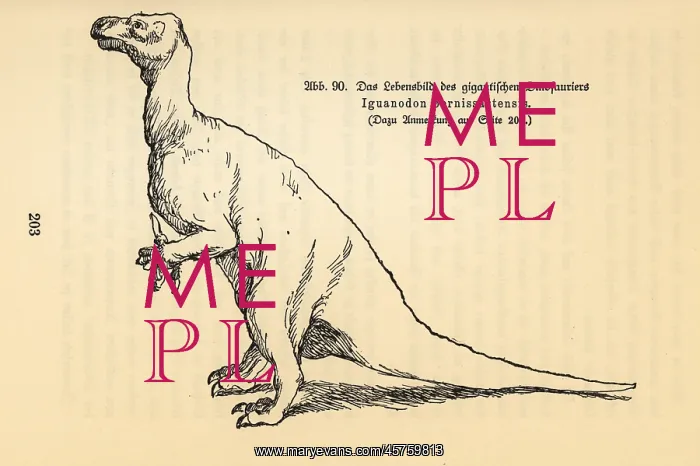 : Extinct Iguanodon bernissartensis : Extinct Iguanodon bernissartensis