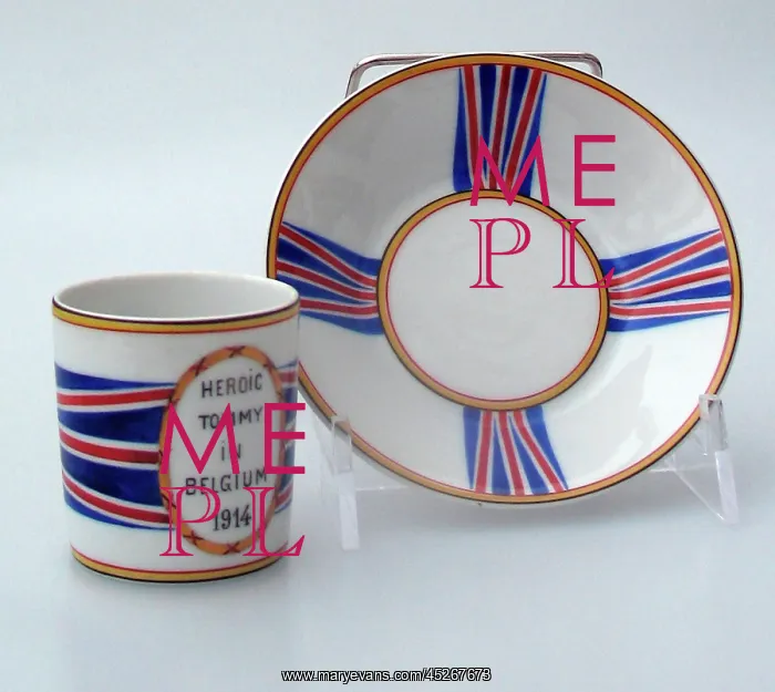 : An extremely rare porcelain coffee cup - WWI : An extremely rare porcelain coffee cup - WWI