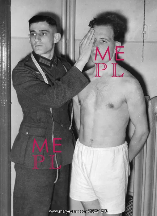 : Eye test at the muster, 1936 : Eye test at the muster, 1936