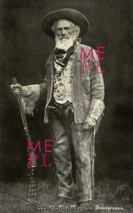 : Ezra Meeker dressed as a Frontiersman : Ezra Meeker dressed as a Frontiersman