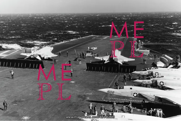 : F-4 Phantom II aircraft are readied for launch : F-4 Phantom II aircraft are readied for launch