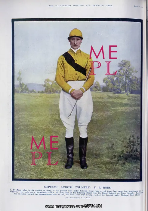 : F. B. Rees, Jockey : F. B. Rees, Jockey
