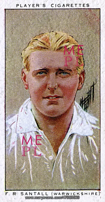 : F R Santall, Warwickshire County cricketer : F R Santall, Warwickshire County cricketer