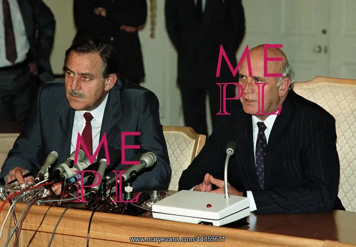 : F W De Klerk and Pik Botha : F W De Klerk and Pik Botha