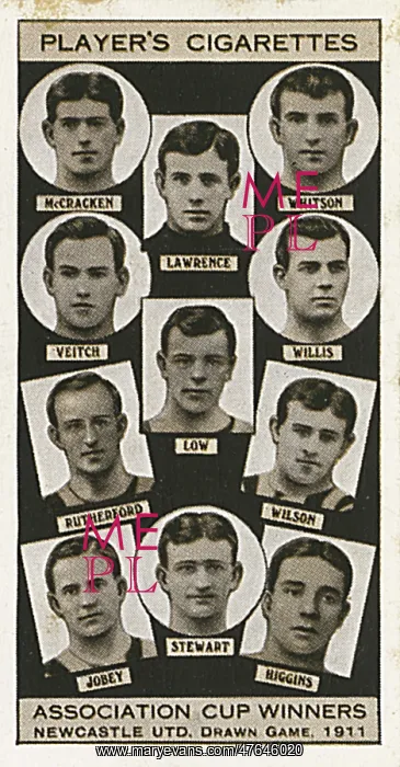 : FA Cup finalists - Newcastle United, 1911, drawn game : FA Cup finalists - Newcastle United, 1911, drawn game