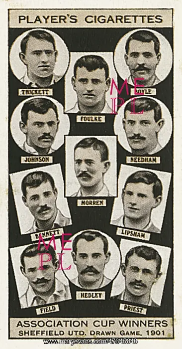 : FA Cup finalists - Sheffield United, drawn game 1901 : FA Cup finalists - Sheffield United, drawn game 1901