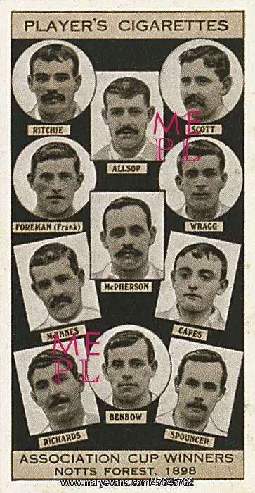 : FA Cup winners - Notts Forest, 1898 : FA Cup winners - Notts Forest, 1898