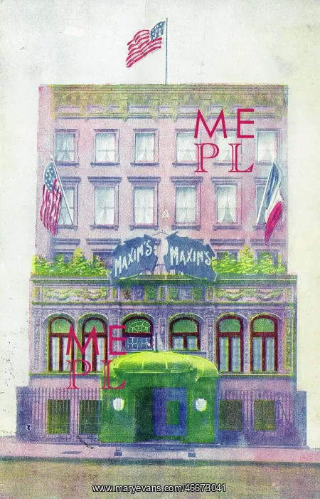 : The faade of Maxim's restaurant in New York : The faade of Maxim's restaurant in New York