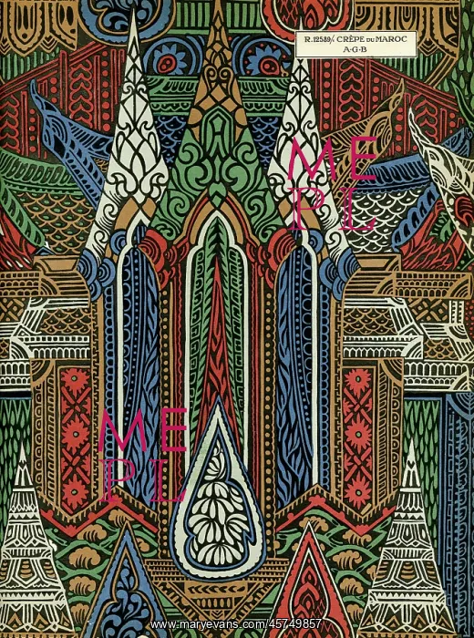 : Fabric design, Art Gout Beaute, 1924 : Fabric design, Art Gout Beaute, 1924