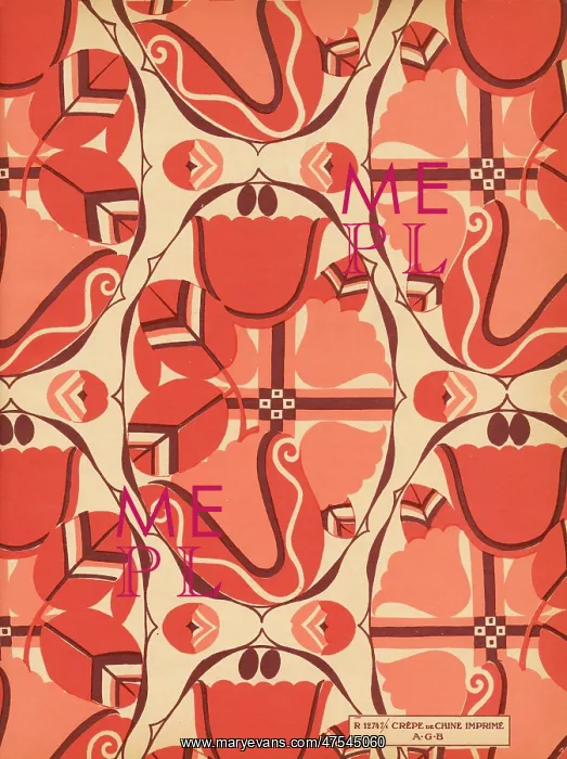: Fabric design, Art Gout Beaute, 1924 : Fabric design, Art Gout Beaute, 1924