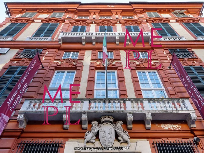 : Facade, Palazzo Rosso, Genoa, Italy : Facade, Palazzo Rosso, Genoa, Italy