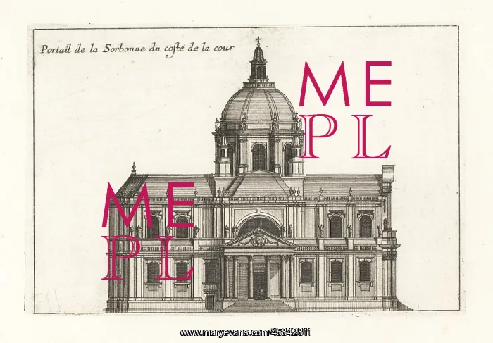 : Facade of Sorbonne University from the courtyard : Facade of Sorbonne University from the courtyard