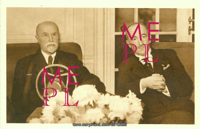 : Serious faces of Jan Masaryk & President Edward Benes : Serious faces of Jan Masaryk & President Edward Benes