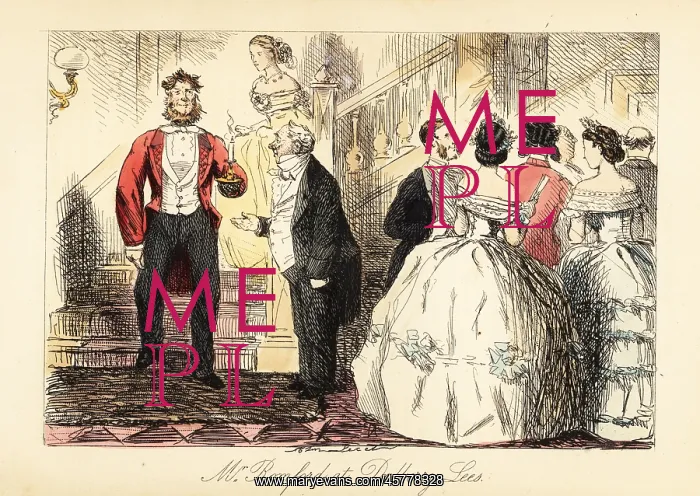 : Facey Romford hands his candle to a footman : Facey Romford hands his candle to a footman