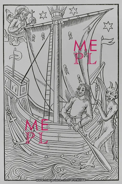 : Facsimile of a 15th century engraving : Facsimile of a 15th century engraving