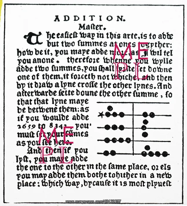 : A facsimile page from Robert Recorde, Ground of Artes : A facsimile page from Robert Recorde, Ground of Artes