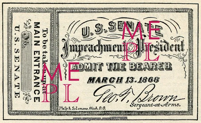 : Facsimile of a ticket of admission to the : Facsimile of a ticket of admission to the