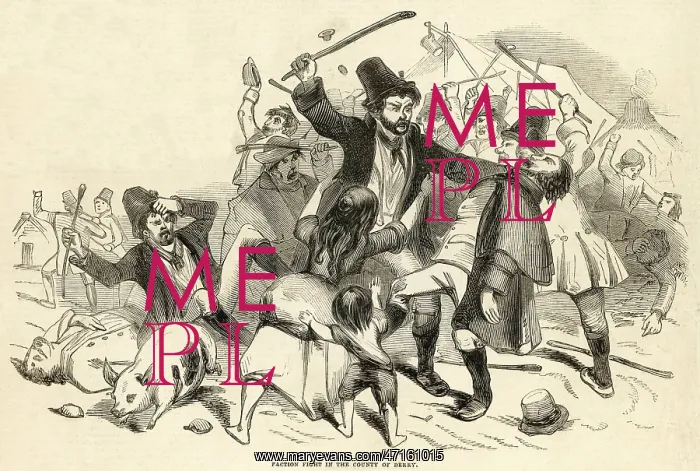 : Faction fight in the county of Derby 1846 : Faction fight in the county of Derby 1846