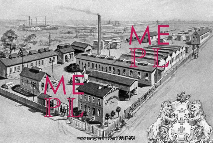 : The factory A. Schoenicke und Co. in Danzig, 1900 : The factory A. Schoenicke und Co. in Danzig, 1900