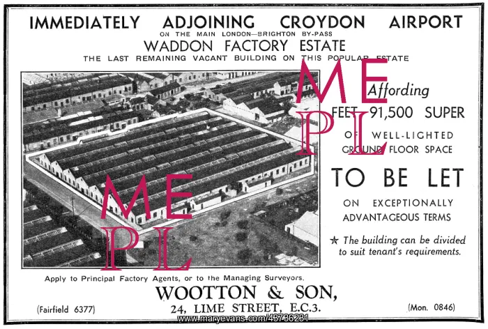 : Factory Adjoining Croydon Airport - : Factory Adjoining Croydon Airport -