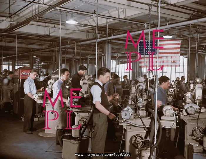: Factory workers grinding small parts for machine : Factory workers grinding small parts for machine