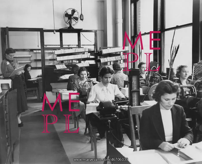 : Factory workers on the job : Factory workers on the job