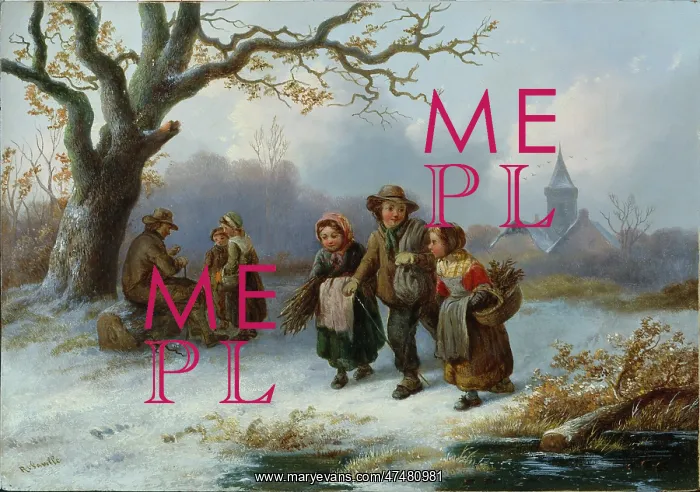 : Faggot Gatherers in a Winter Landscape : Faggot Gatherers in a Winter Landscape