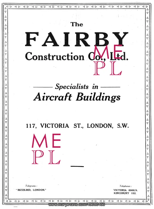 : Fairby Construction Co - Aircraft Buildings : Fairby Construction Co - Aircraft Buildings